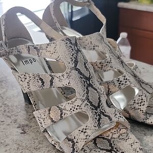 Impo Snakeskin Patterned Heels3 Inch Heels